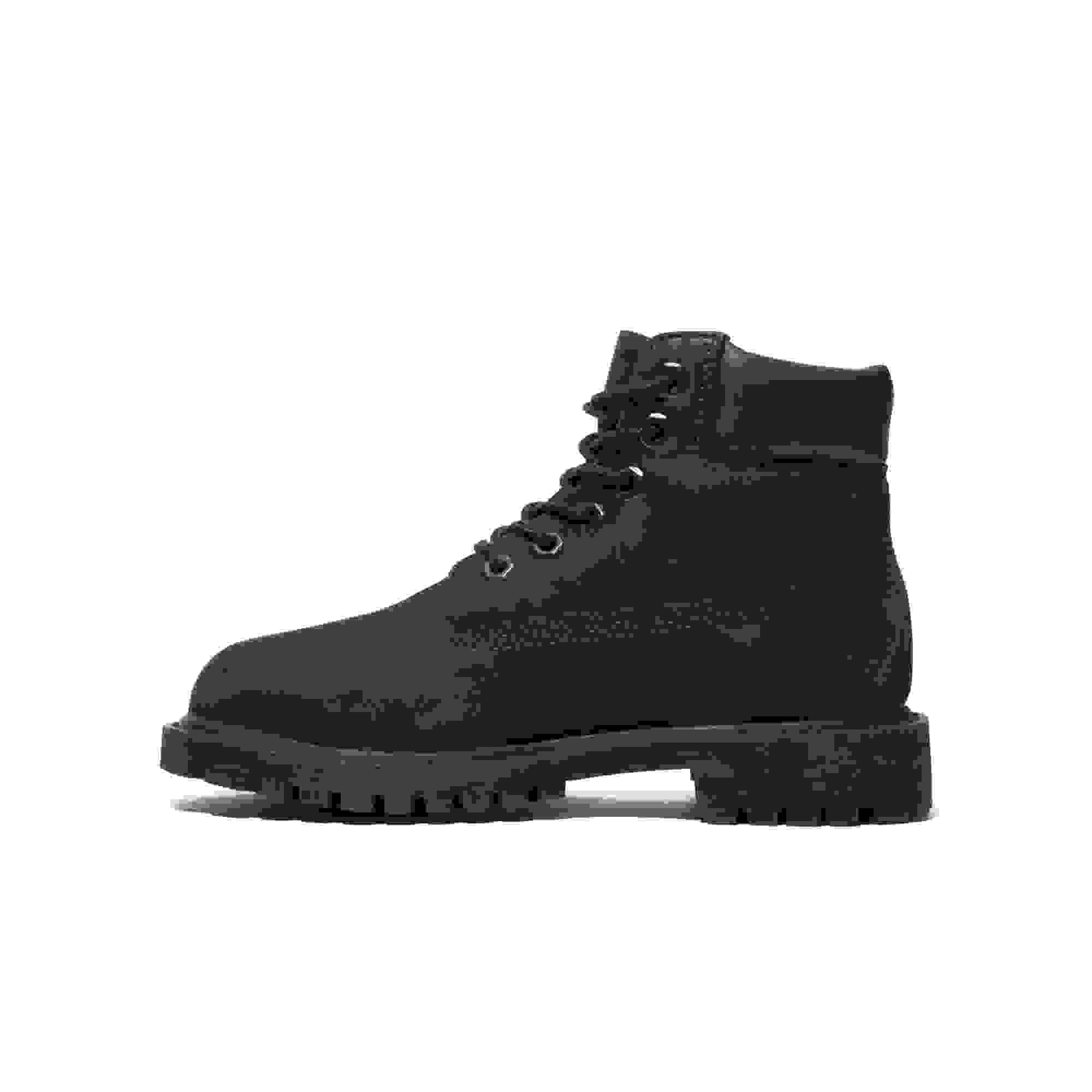 Timberland 6-Inch Premium Grade School Kids' "Black Nubuck" Boot